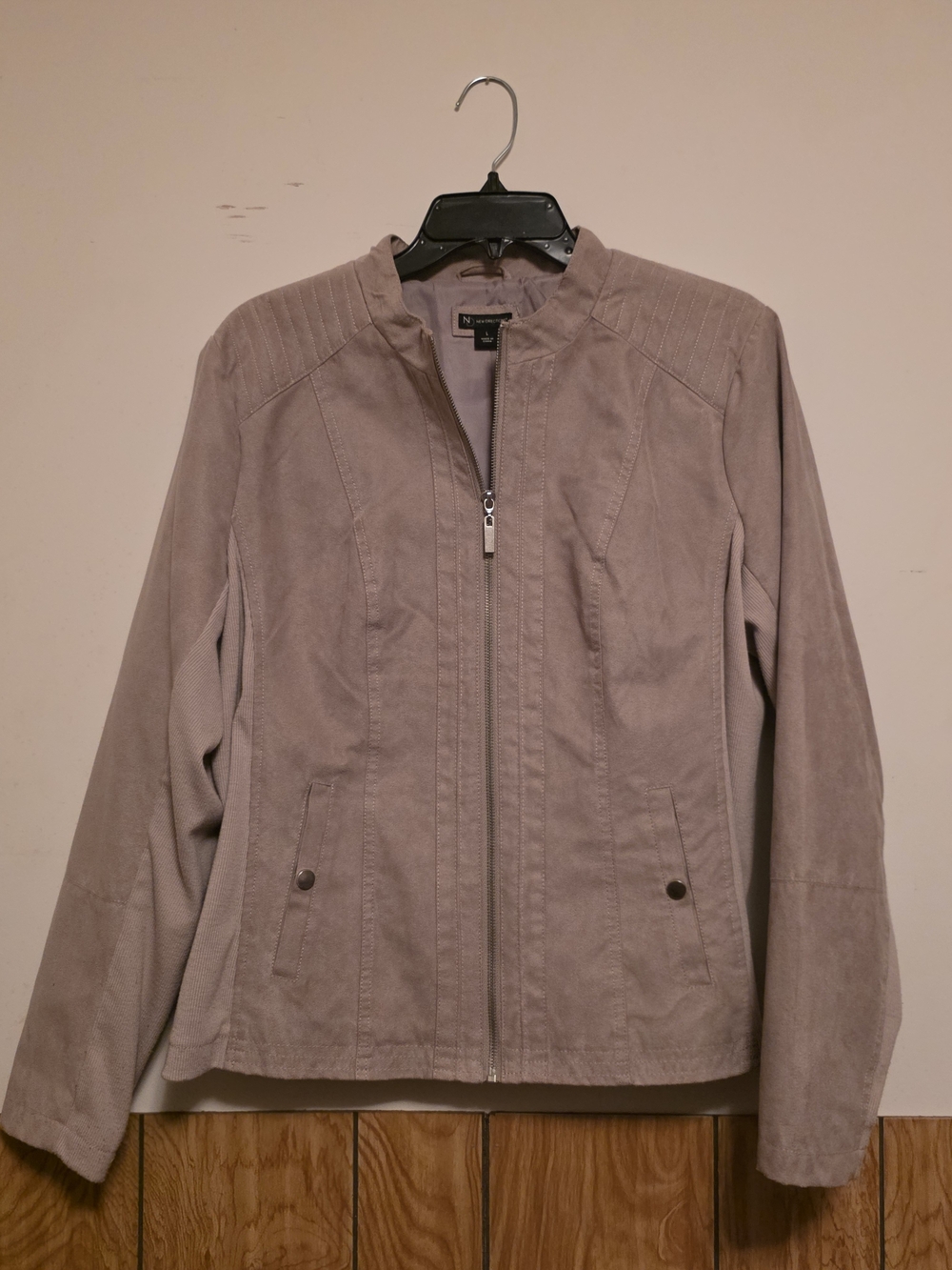 new directions Taupe Bomber Jacket